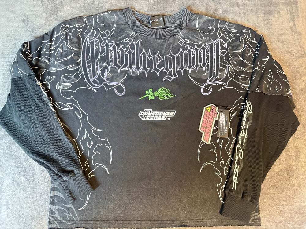 Civil Regime x The Powerpuff Girls Mojo Jojo Long Sleeve Shirt Small